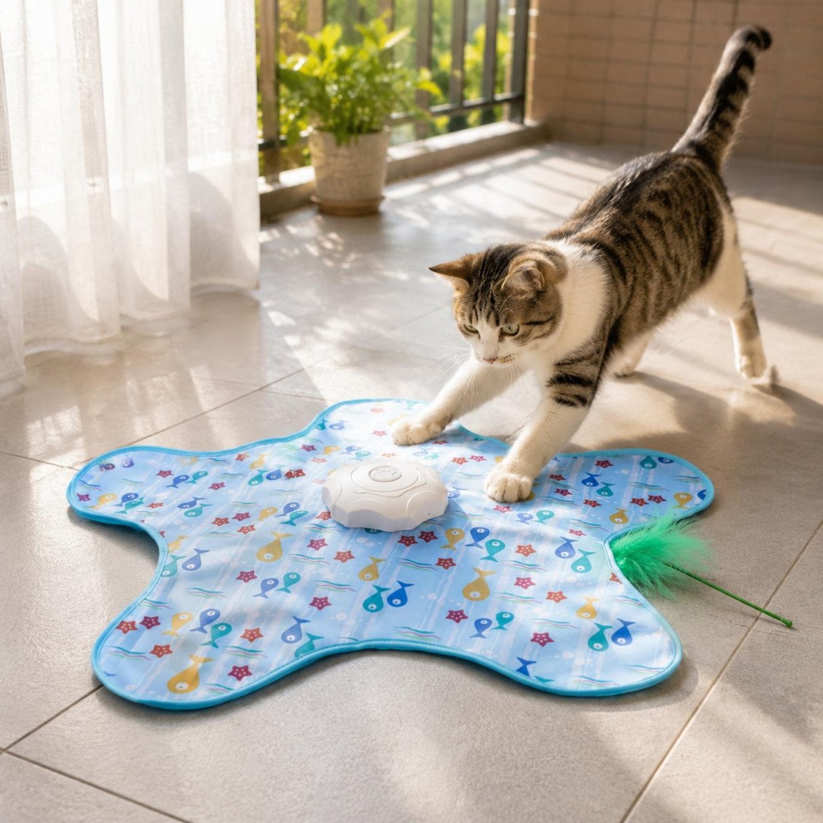 Kitten Cover Self Moving Hide and Seek Kitten Toy 360 Degree Movement for Cats