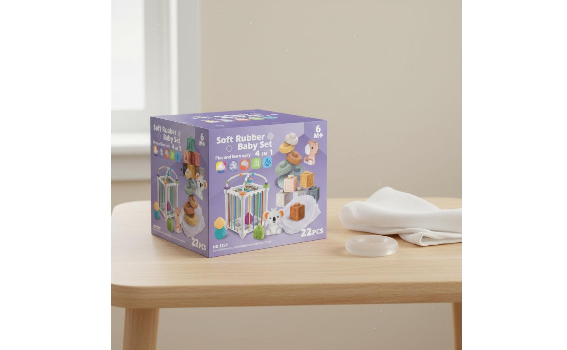 Soft Stacking Blocks Textured Silicone Baby Blocks Fine Movement Skills