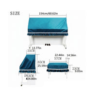 Piano Dust Cover Ruffled Trim Upright Piano Cover Smooth