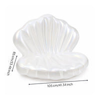 Shell-Shaped Pool Lounger Spherical Accent Inflatable Shell Lounger Lightweight