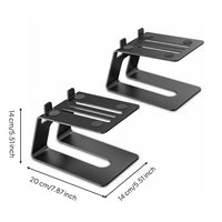 2 Pieces Studio Speaker Riser 5 Degree Upward Angled Studio Speaker Stand Heavy Duty Desktop Speaker Stand Music Producers, Audiophiles