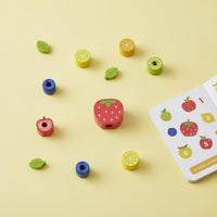 Wooden Fruit Lacing Toy Hand-Eye Coordination Children's Learning Color Matching