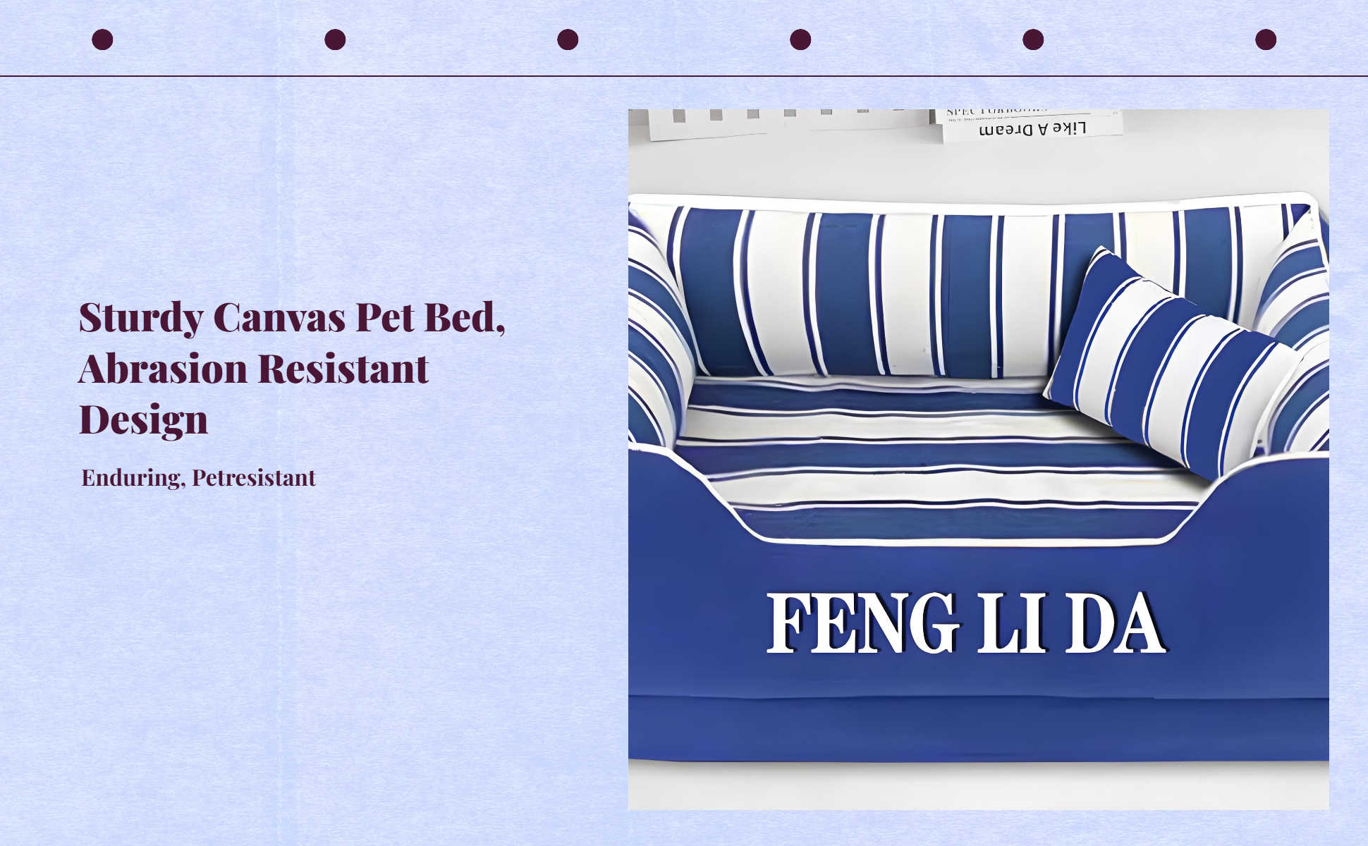 Washable non-slip pet bed