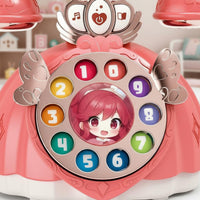 Princess Toy Phone Educational Musical Toy Telephone Retro Design for Children