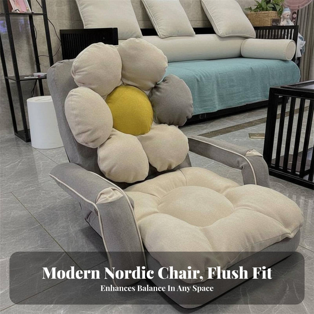 Adjustable children'ss' Floor Lounger Cute Design Transformable Lounger Sofa Soft and Comfy Machine-Cleanable Cover for Nursery