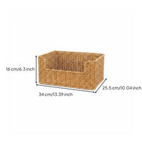 Woven Storage Container Rattan Look Desktop Organizer Basket Easy to Place