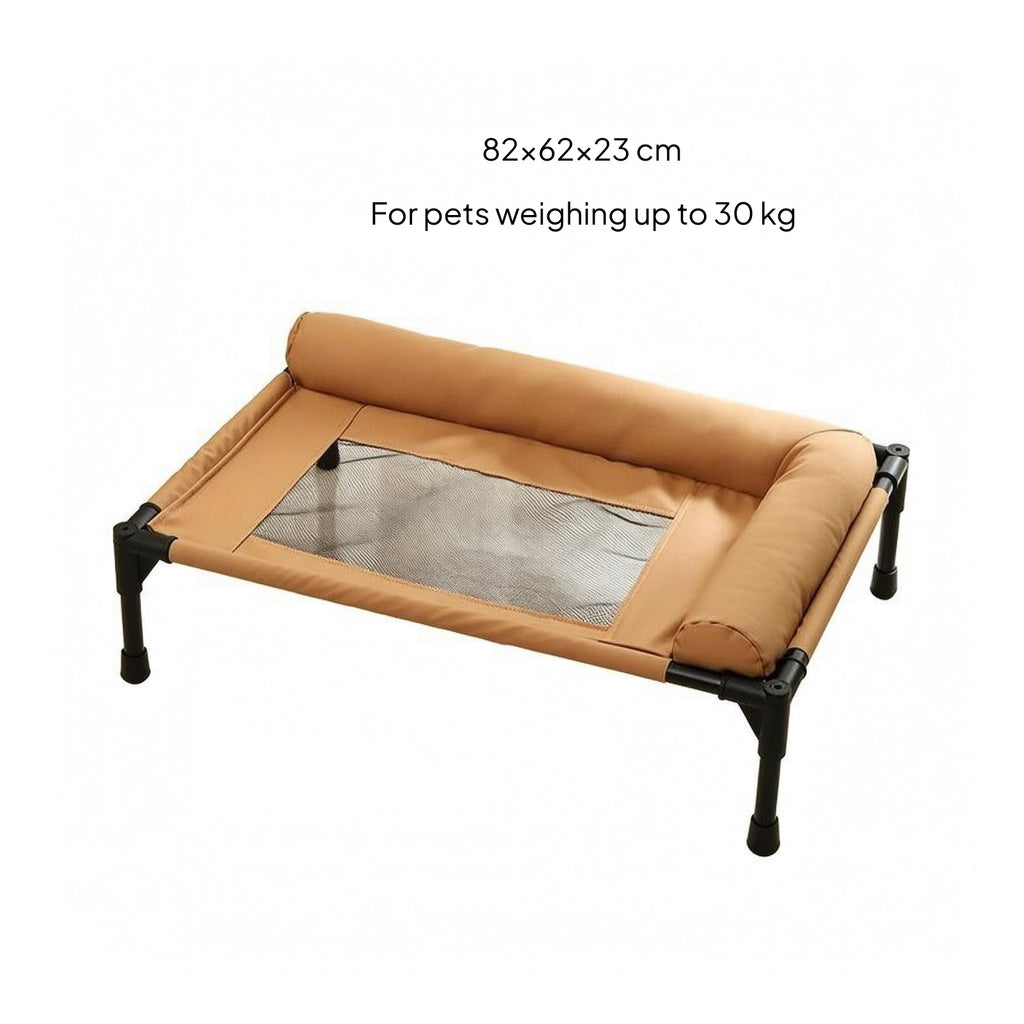 Elevated Dog Bed Black Frame Orthopedic Pet Bed Easy to Clean for Indoor, Pets