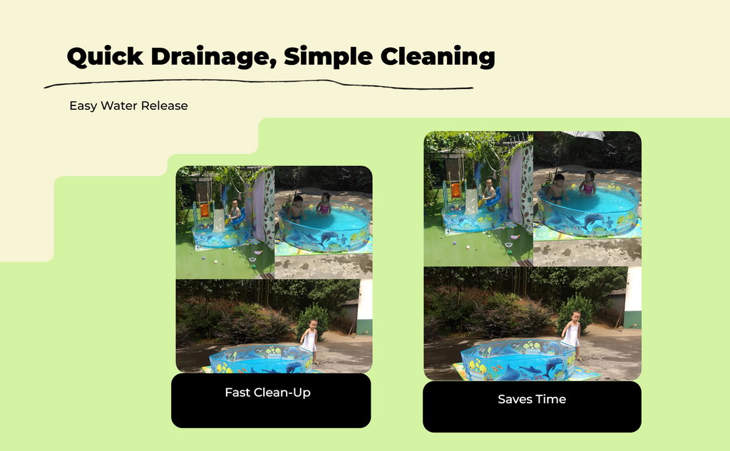 Foldable Hard Plastic Dog Pool, Leak-Resistant, Portable