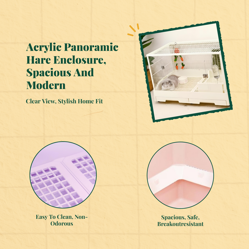 Acrylic pet enclosure with tray