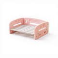 Washable mesh pet bed, non-slip base.