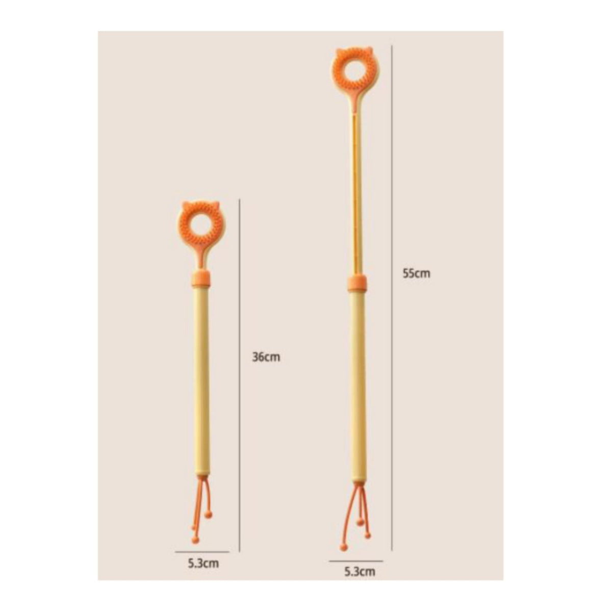 Telescopic Feline Brush Extendable Handle Feline Brush Soft Massage for Home