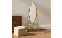 1:12 Scale Floor Mirror Realistic Design Dollhouse Clothes Rack Mirror Metal