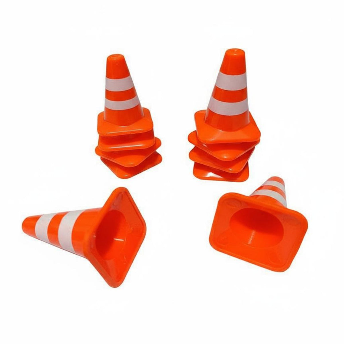Miniature Traffic Cone Odorless Material Toy Road Cones and Barriers Spark Imagination Sand Table Barrier Model for Hobbyists, Educational Projects