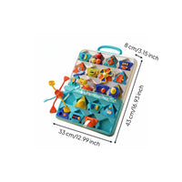 Portable Busy Box Fine Manual Skills Color Learning Activity Board Educational