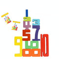 Wooden Number Stacking Blocks Learn Through Play Colorful Wooden Number Game