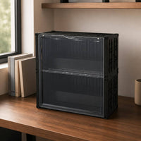 Dustproof Display Case Transparent Front-Opening Storage Box Stepped Risers