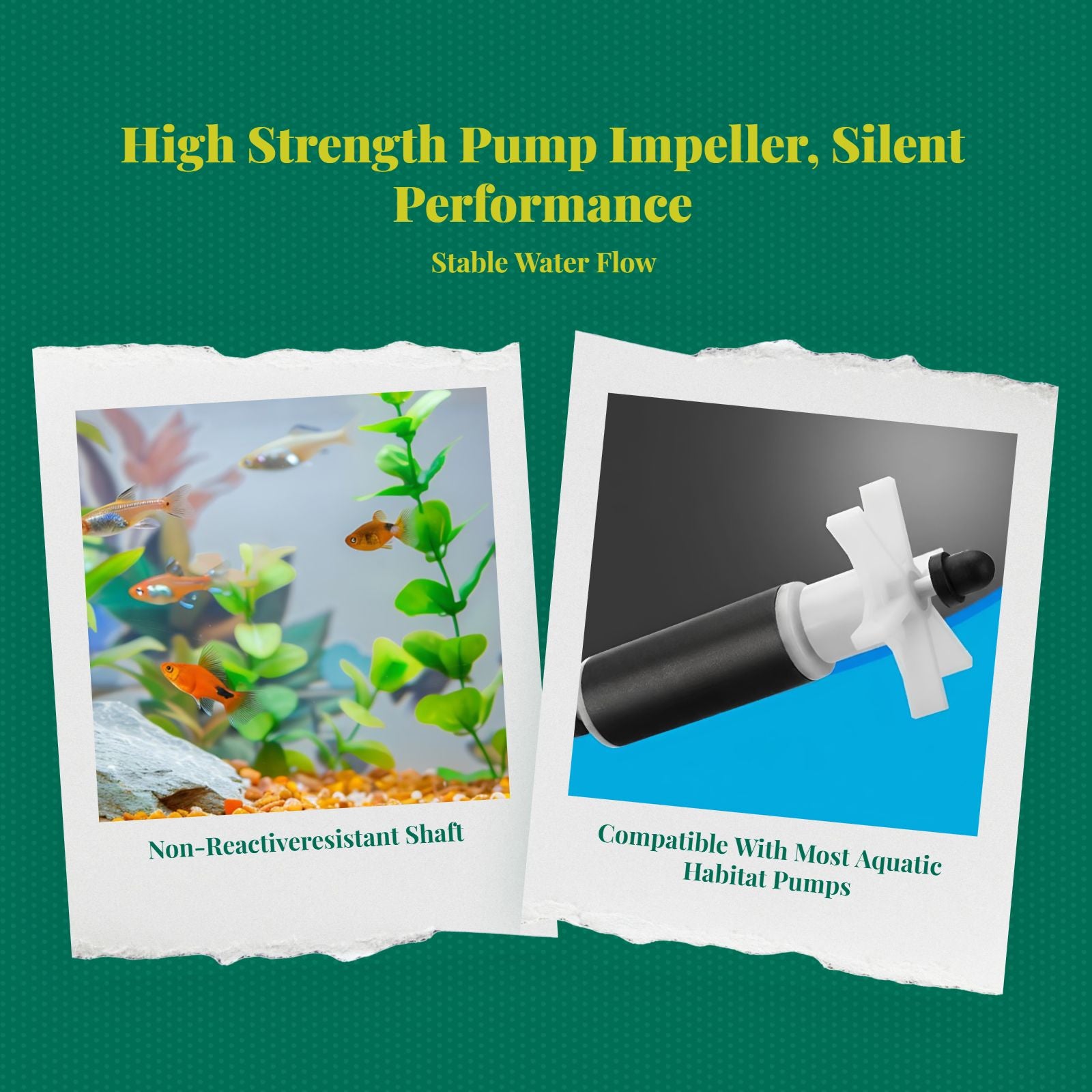 Ceramic shaft for quiet water flow