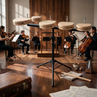 Five Tone Instrument Wood Wooden Percussion Set Extendable Standing Percussion Instrument