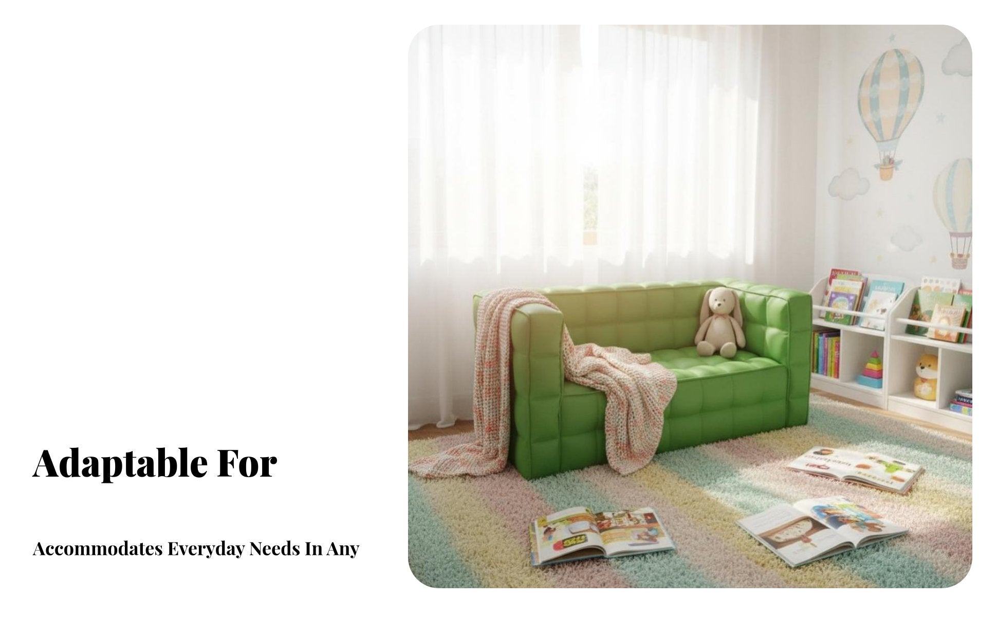 Upholstered Young Child Chair Child-Sized Quilted Square Sofa Soft and Comfortable Skinaccommodating for Preschoolers