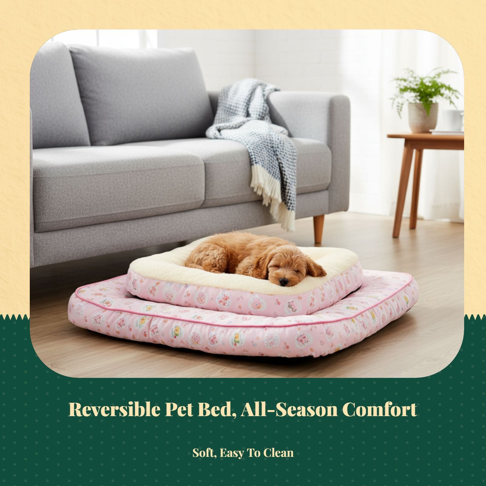 Dog Bed Washable cover Soft pad for crates