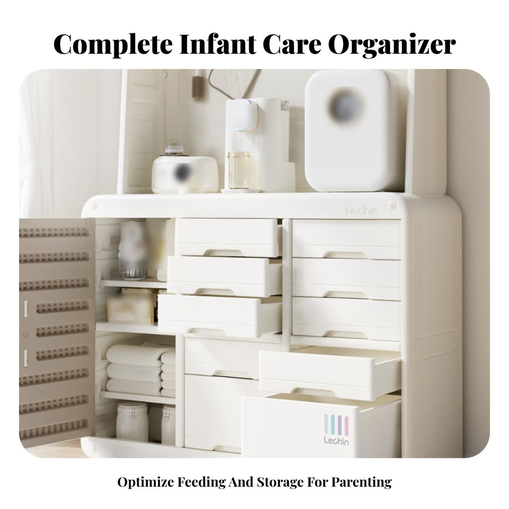 Feeding Station Hutch Large Capacity Baby Organizer Multi-Functional Easy Installation for Bedroom, Closet
