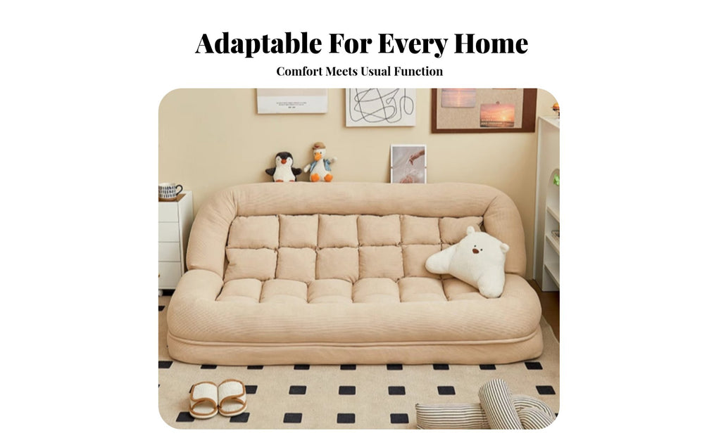 Japanese Traditional Mat unwindsign Human Dog Bed Sleepable Human-Sized Dog Bed Multi-Functional Floor Sofa comfortable for pairs, Stuunwindnts, Living Room, Small Spaces, Playroom, Home Office