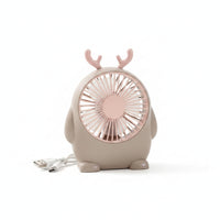 Small Tabletop Fan Circular Grille Home Gadget for Desktop