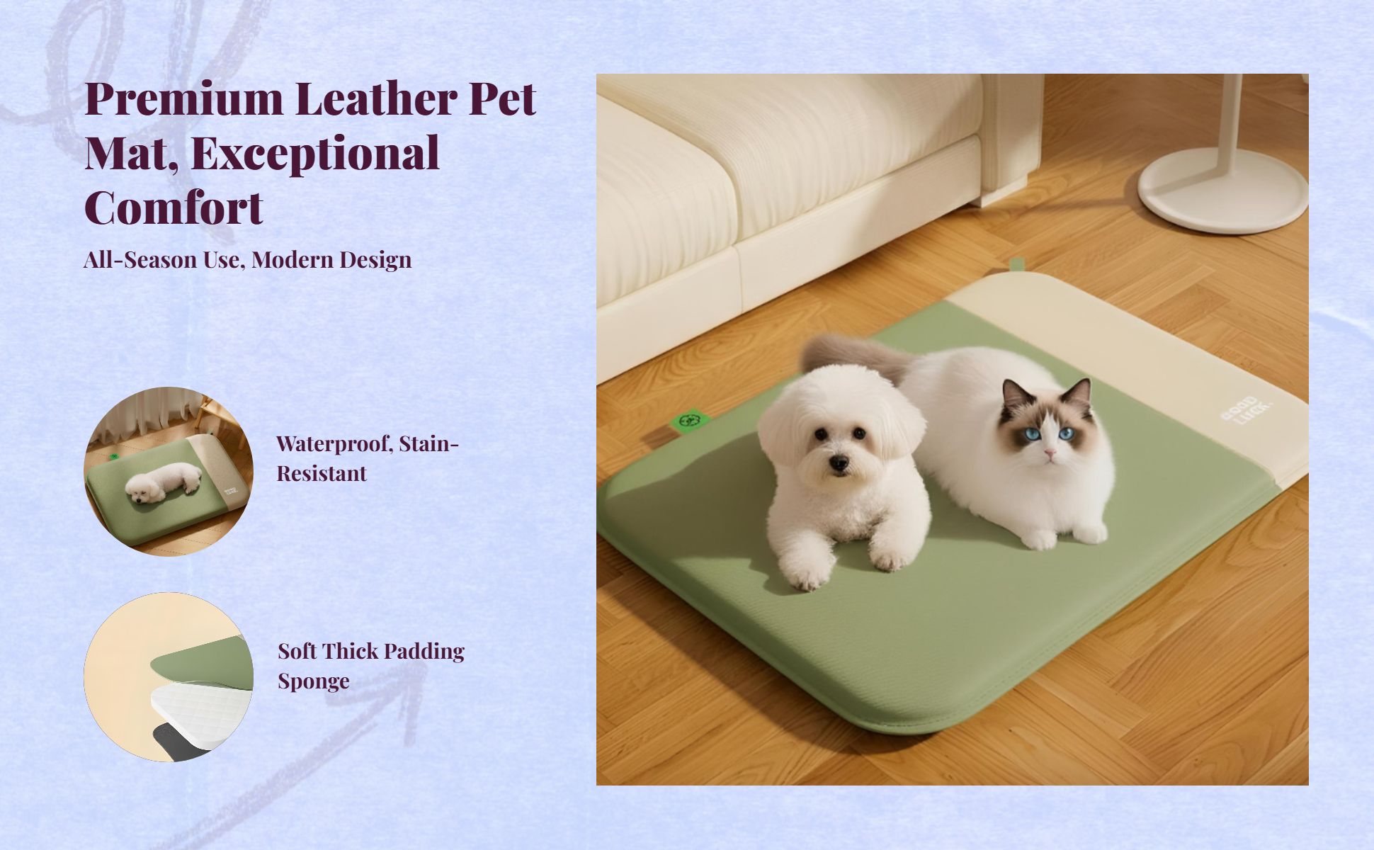 Waterproof orthopedic dog bed, easy clean
