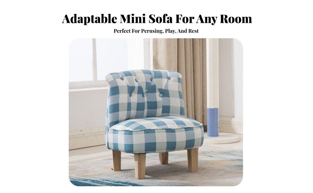 Button-Tufted Mini Sofa Cute Design Toddler Couch Supportive Foam for Toddlers