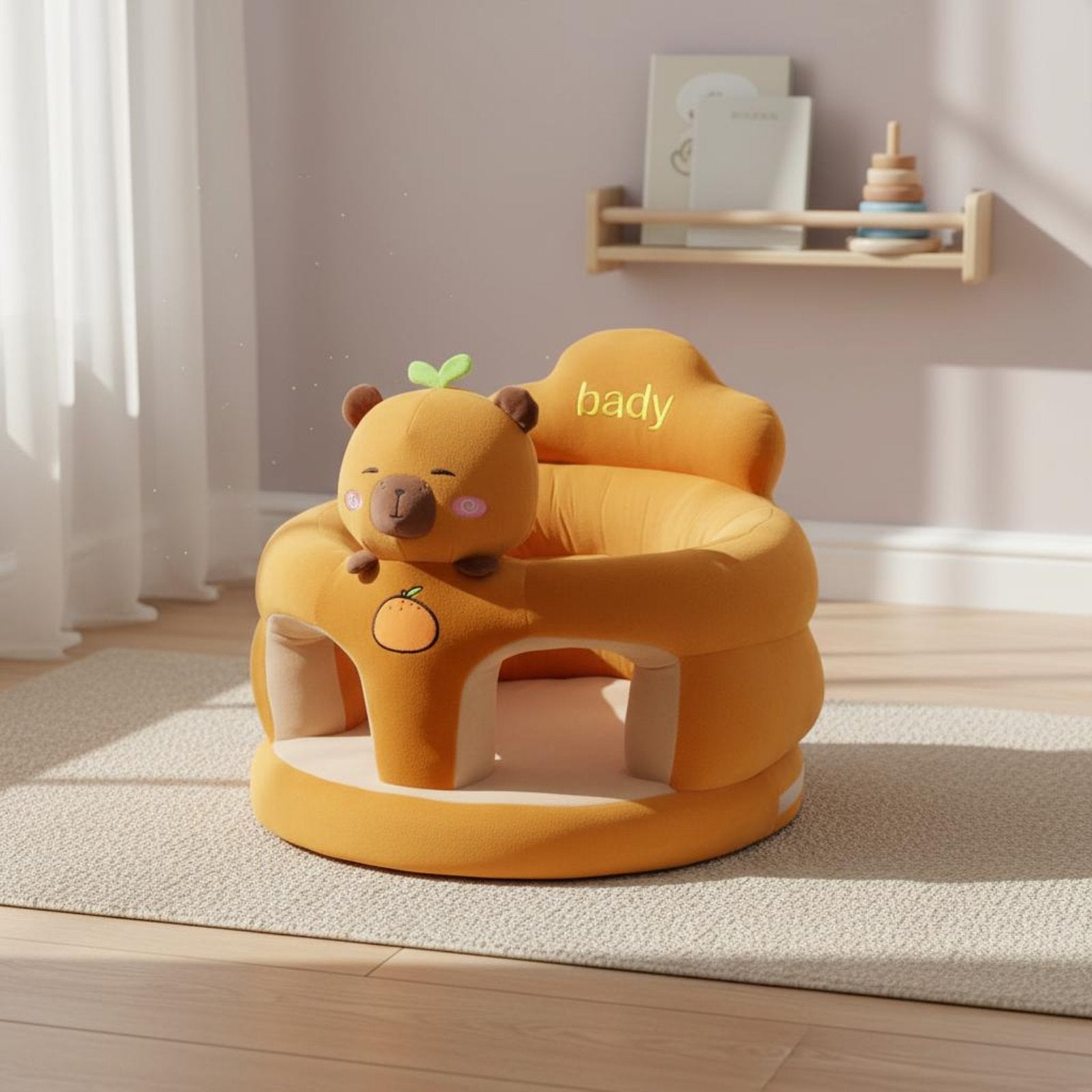 Soft Fabric Baby Sofa PP Cotton Filling Cartoon Baby Chair for Toddlers