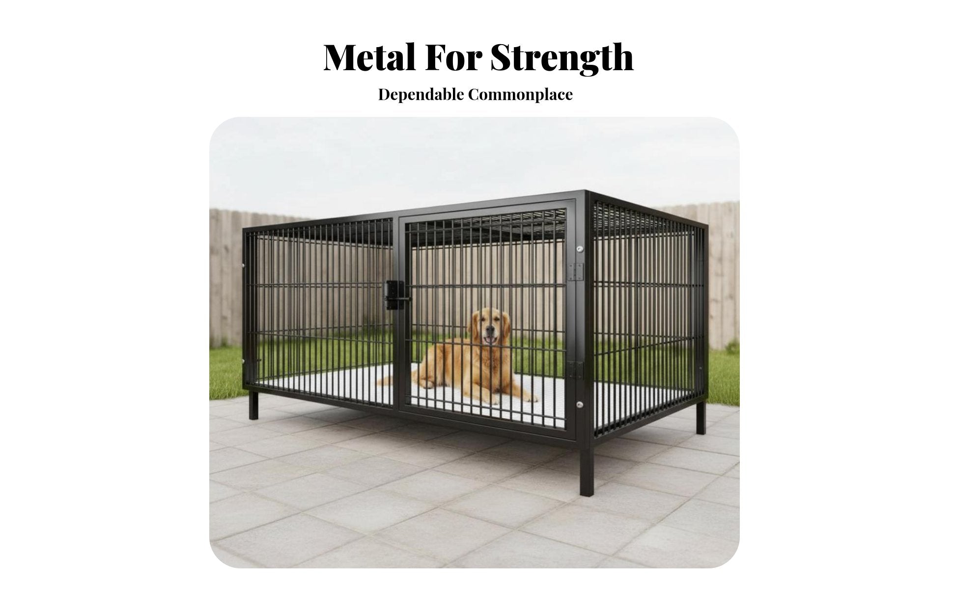 SturdyDuty Bar Enclosure Easy to Clean Dog Kennel Large Space Rust-Resistant for Chicken Keepers, Breeders, Kennels, Outsidedoor