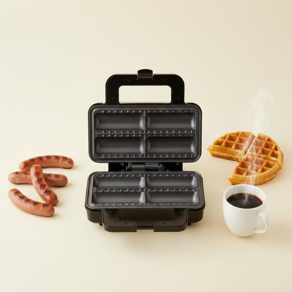 Electric Hot Dog Cooker LED Light Sausage Roll Appliance Compact Design for Home