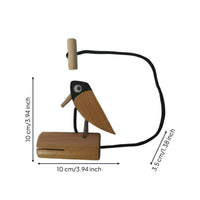 Light-Colored Beak Wooden Pecking Bird Toy Pecking Bird Teaching Toy Black Head