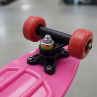 Multiple Colors 17 Inch Plastic Skateboard Lightweight & Portable Mini Cruiser Skateboard Ready to Ride Single Kicktail Board Non-Slip Deck for Beginners, Street Cruising, Commuting