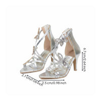 1/3 BJD Doll Shoes Elegant Design BJD Doll Heels Gilded Butterfly Heel Shoes