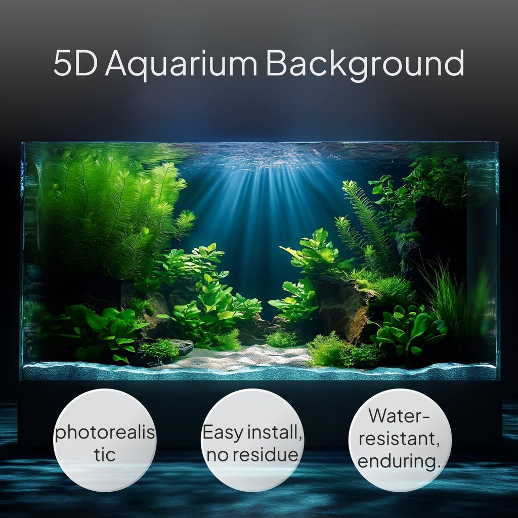 5D Waterproof Fish Tank Background Sticker