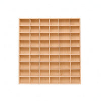 Toy Car Display Rack Natural Wood Partitioned Wooden Cabinet Large Capacity