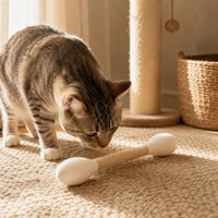 3 Pieces Cotton Swab Feline Toy Large Medium Small Swab-Shaped Feline Toy Sturdy