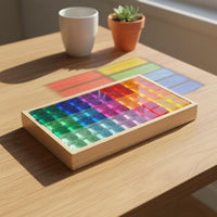 Acrylic Building Blocks Cognitive Learning Sensory Color Board Colorful Transparent Color Blocks for Preschool, Classroom