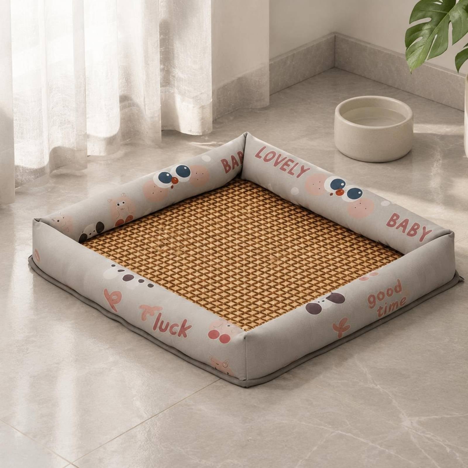Summer Pet Mat Soft Cooling Dog Bed Mat Ice Silk Cooling Pad Safe Material Woven Pet Sleeping Pad Portable for Small Dogs