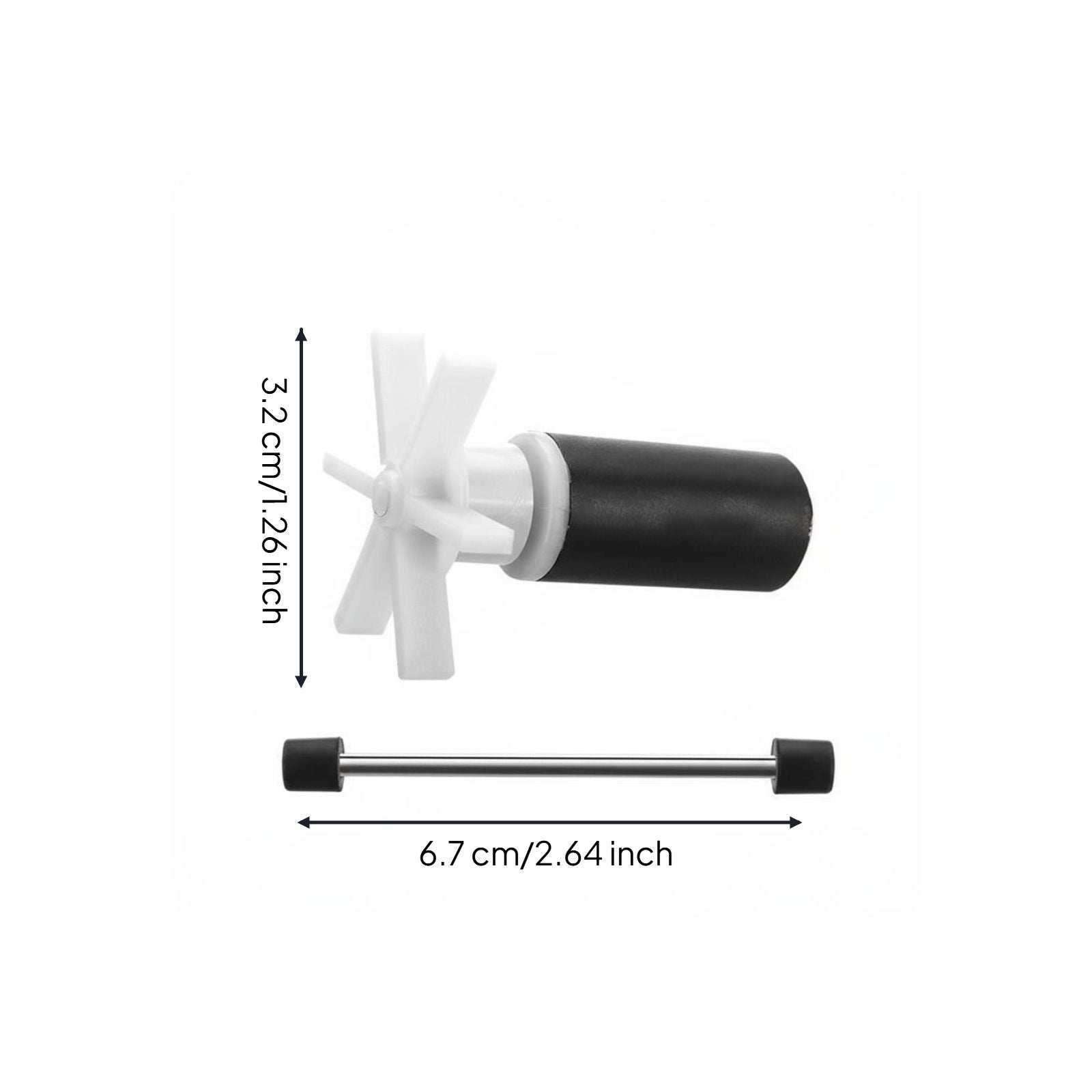 Ceramic shaft for quiet water flow