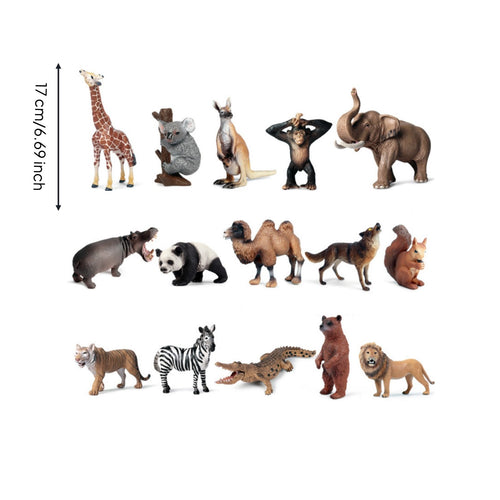 Wild Creature Figurines ABS Plastic Realistic Elephant Figure Hand-Painted