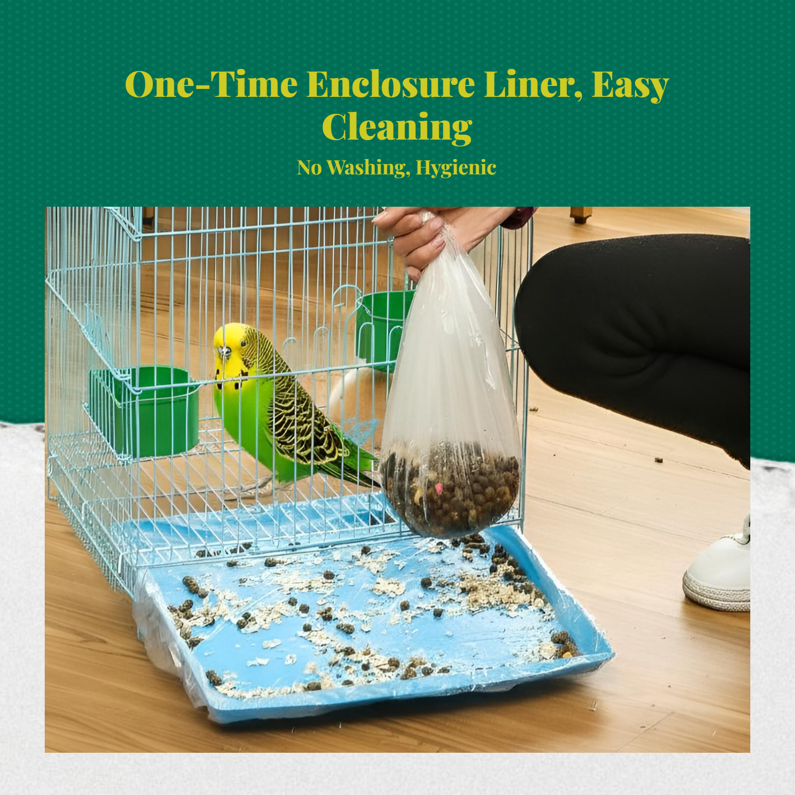 Odor-control absorbent cage liners