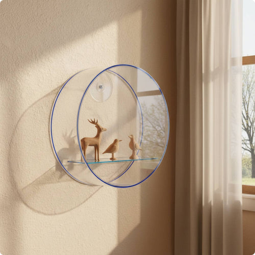 Wall Mount Display Box Internal Shelf Home Storage Plastic