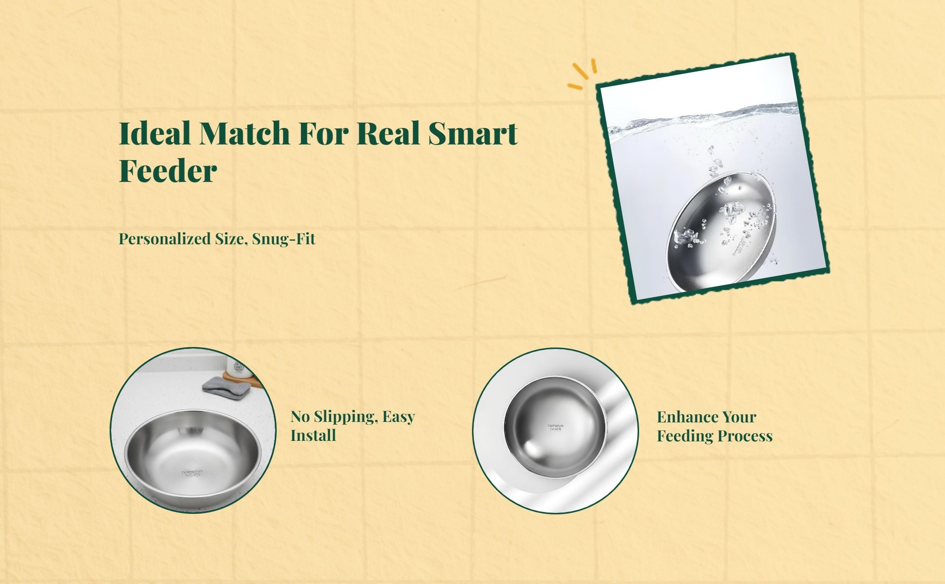 Automatic Pet Feeder Bowl, Stainless Steel, Portion Control, Programmable Cat Dog Food Dispenser