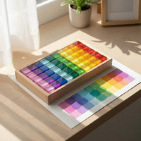 Rainbow Acrylic Blocks Bright Colors Translucent Building Cubes Sensory Development Translucent Stacking Blocks for Preschoolers, Classroom, Playroom