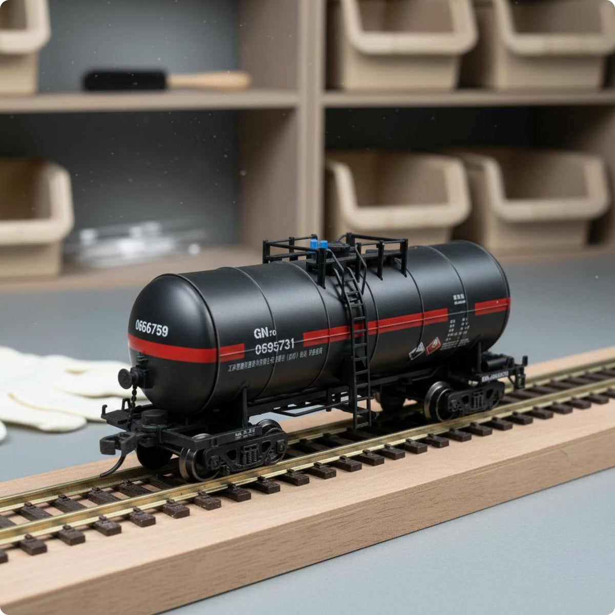 Model Tanker Car Metal Construction Scale Train Tanker Printed Markings