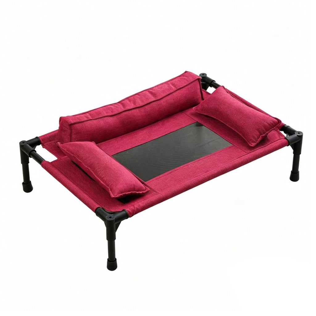 Raised Pet Bed Removable and Washable Elevated Pet Bed Scratch-Resistant Cooling Cat Hammock for Cats, Outdoor