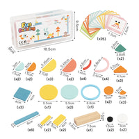 80 Pieces Picture Card Building Set Illustrated Cards Learning Toy Painted