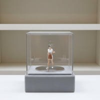 1:64 Scale Female Vendor Figure Lifelike Details Miniature Chef Model Handmade